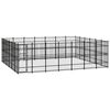 vidaXL Chenil d'ext&eacute;rieur pour chiens Acier 38,71 m&sup2;