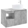 vidaXL Ensemble de mobilier de salle de bain 2 pc Gris b&eacute;ton