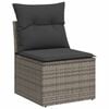 vidaXL Salon de jardin 6 pcs avec coussins gris r&eacute;sine tress&eacute;e