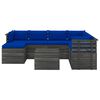 vidaXL Salon palette de jardin 8 pcs avec coussins Bois de pin massif