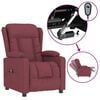 vidaXL Fauteuil inclinable &eacute;lectrique Rouge bordeaux Tissu