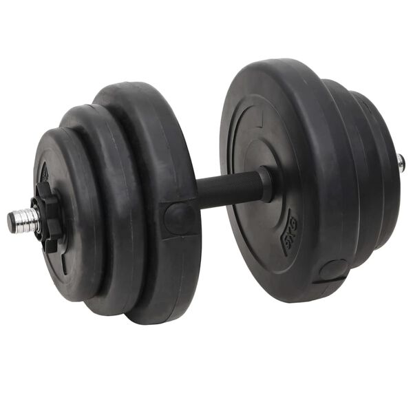 Kit Haltères Musculation 20kg VidaXL - 14 Pièces (Barres, Disques, Serrage) - Idéal Fitness à Domicile