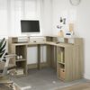 vidaXL Bureau avec lumières LED chêne sonoma bois d'ingénierie