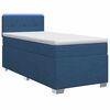 vidaXL Lit de box spring avec matelas et LED Bleu 90 x 190 cm Tissu