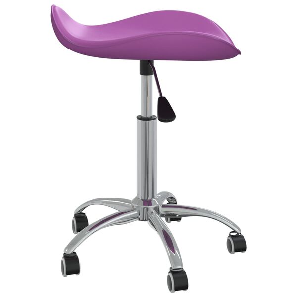 vidaXL Chaise &agrave; manger pivotante Violet Similicuir
