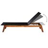 vidaXL Chaises longues lot de 2 et table R&eacute;sine tress&eacute;e et Bois acacia