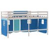 vidaXL Lit mezzanine enfants avec rideaux sans matelas bleu 80x200cm