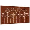 vidaXL D&eacute;coration murale jardin 105x55 cm acier corten design de fleur