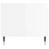 vidaXL Table basse Blanc brillant 100x50x45 cm Bois d'ing&eacute;nierie