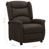 vidaXL Fauteuil inclinable Marron fonc&eacute; Tissu