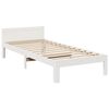 vidaXL Cadre de lit sans matelas blanc 80x200 cm bois massif de pin