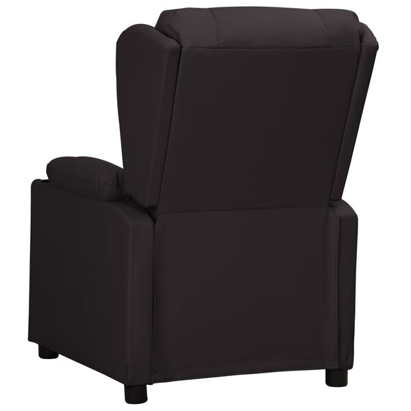 vidaXL Fauteuil inclinable Noir Similicuir