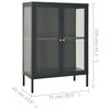 vidaXL Buffet Anthracite 75x35x105 cm Acier et verre