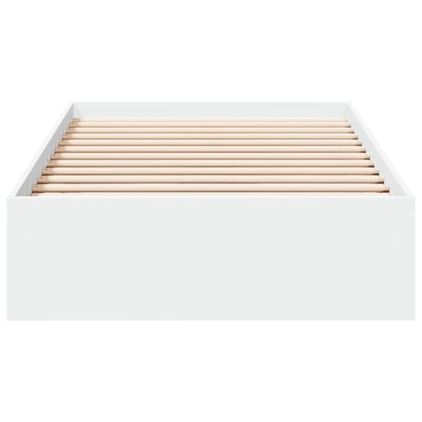 vidaXL Cadre de lit avec tiroirs sans matelas blanc 90x190 cm
