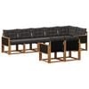 vidaXL Ensemble de canap&eacute;s d'ext&eacute;rieur 8 pc Naturel et noir