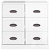 vidaXL Buffet blanc brillant 70x35,5x67,5 cm bois d'ingénierie