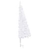 vidaXL Sapin de No&euml;l artificiel d'angle Blanc 240 cm PVC