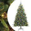 vidaXL Sapin de No&euml;l artificiel avec branches pliables et c&ocirc;nes 210 cm