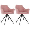 vidaXL Chaises à manger lot de 2 Rose Velours