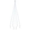 vidaXL Sapin de No&euml;l sur m&acirc;t de drapeau 108 LED Blanc froid 180 cm