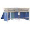 vidaXL Rideaux pour lit mezzanine bleu polyester