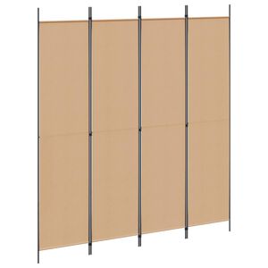 vidaXL Paravent 4 panneaux Beige 200 x 220 cm Tissu