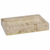 vidaXL Lavabo mural cr&egrave;me 38x24x6,5 cm marbre
