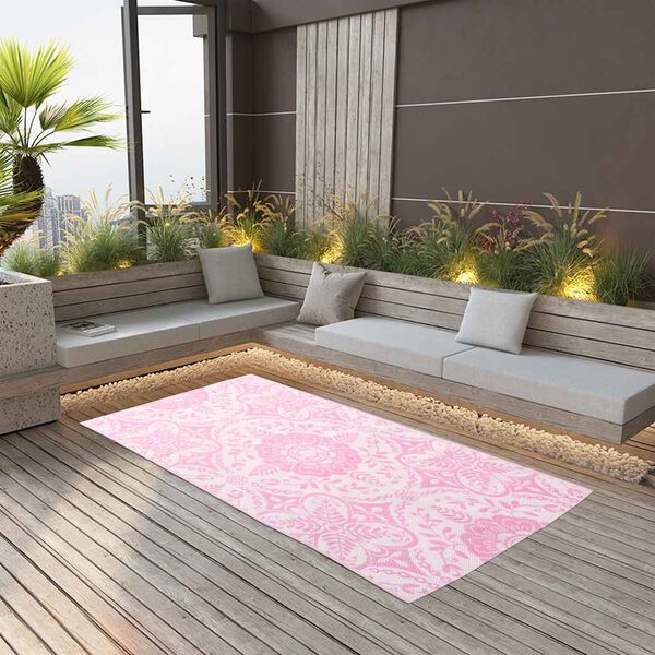 vidaXL Tapis d'extérieur ARAKIL rose 120x180 cm PP