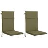 vidaXL Coussin de chaise &agrave; dossier haut GEMERT 2 pc 100 % polyester