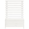vidaXL Jardinière avec support blanc 79x39,5x114 cm bois de pin massif