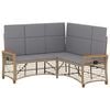 vidaXL Ensemble de canap&eacute;s inclinables de jardin Beige et Gris clair
