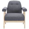 vidaXL Fauteuil gris fonc&eacute; tissu