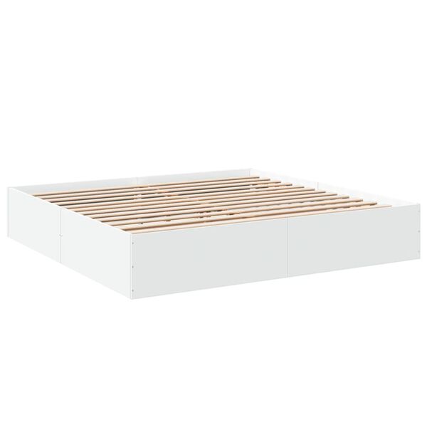 vidaXL Cadre de lit sans matelas blanc 200x200 cm