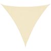 vidaXL Parasol en PEHD triangulaire 3,6x3,6x3,6 m Crème