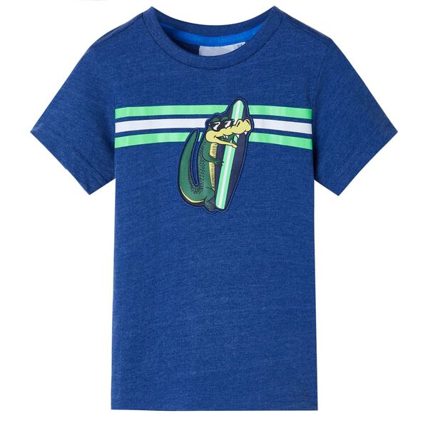 T-shirt pour enfants mélange de bleu foncé 140