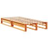 vidaXL Lit biblioth&egrave;que sans matelas cire marron 100x200cm bois massif