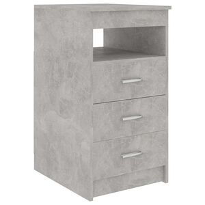 vidaXL Armoire &agrave; tiroirs Gris b&eacute;ton 40x50x76 cm Bois d'ing&eacute;nierie