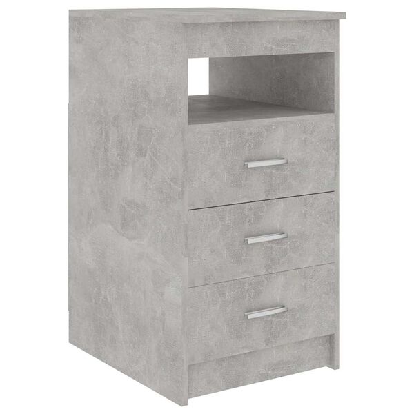 vidaXL Armoire &agrave; tiroirs Gris b&eacute;ton 40x50x76 cm Bois d'ing&eacute;nierie