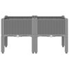 vidaXL Jardini&egrave;re avec pieds gris clair 80x40x42 cm PP