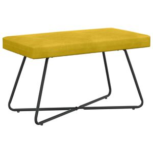 vidaXL banc Jaune 80 x 40 x 45 cm Velours