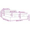VidaXL Cadre de lit ottoman avec matelas cr&egrave;me 200x200cm tissu