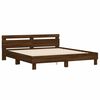 vidaXL Cadre de lit sans matelas ch&ecirc;ne marron 200x200 cm