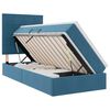 vidaXL Lit avec rangement et matelas Bleu fonc&eacute; 90 x 200 cm Velours