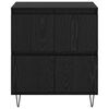 vidaXL Buffets 3 pcs Ch&ecirc;ne noir 180 x 35 x 70 cm Bois d'ing&eacute;nierie