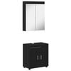 vidaXL Ensemble de mobilier de salle de bain TULUM 2 pi&egrave;ces Noir