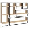 vidaXL Ensemble d'&eacute;tag&egrave;res murales avec barres 6 pcs ch&ecirc;ne sonoma
