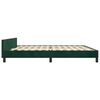 vidaXL Cadre de lit sans matelas vert fonc&eacute; 200x200 cm velours