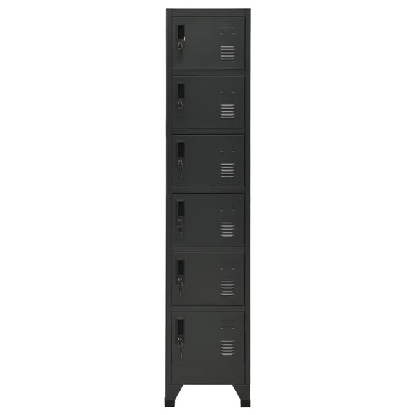 vidaXL Armoire à casiers Anthracite 38x40x180 cm Acier