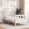 vidaXL Cadre de lit sans matelas blanc bois de pin massif