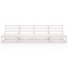 vidaXL Canapé à 4 places de jardin Blanc Bois de pin solide